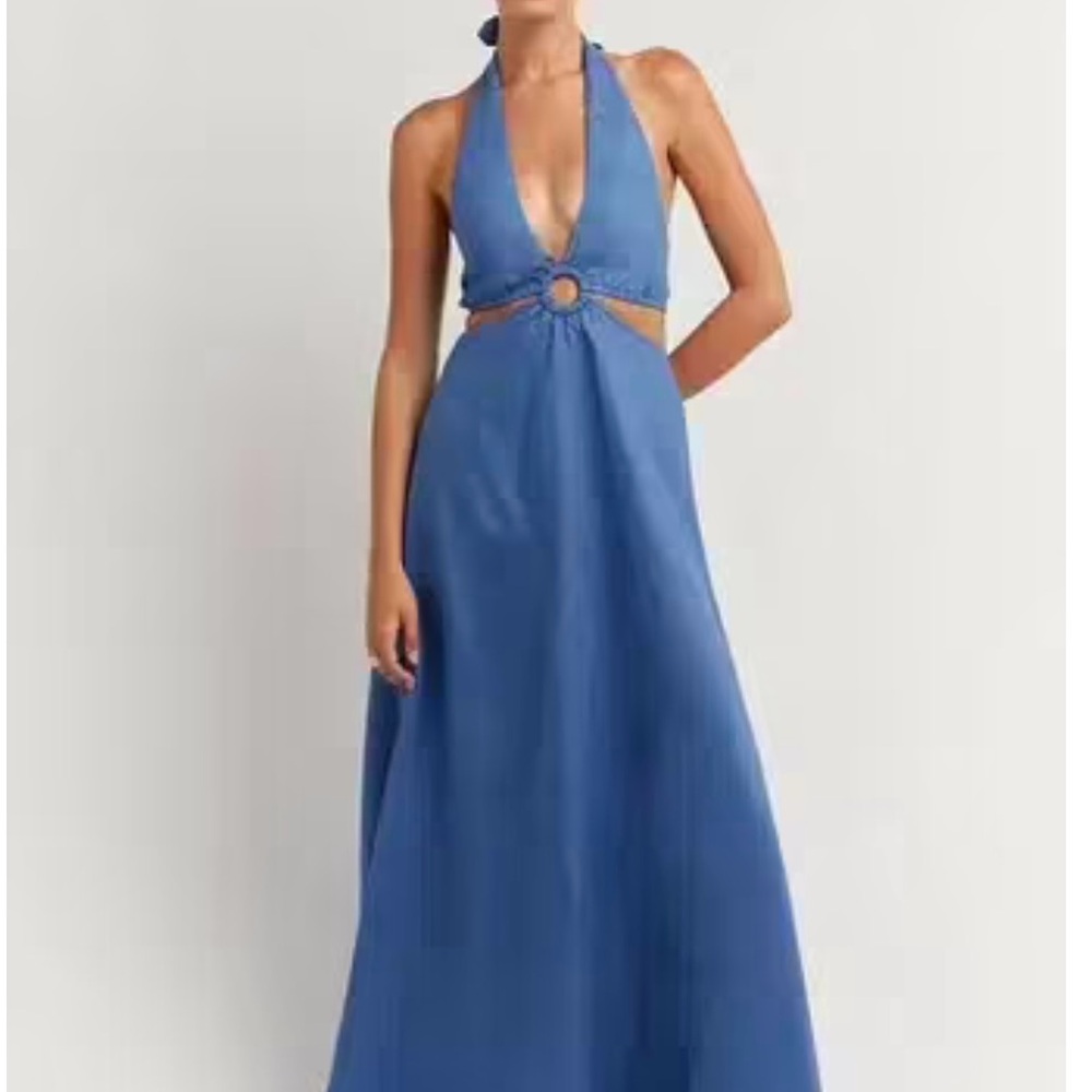 DISSH Blue Backless Maxi Dress